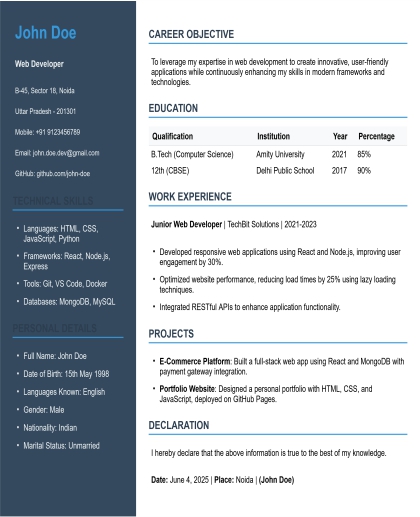 Modern Resume